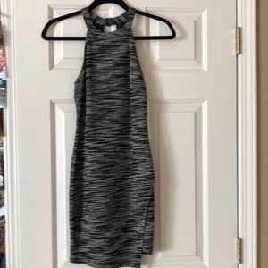ASTR space dye asymmetrical body-con dress NWT
